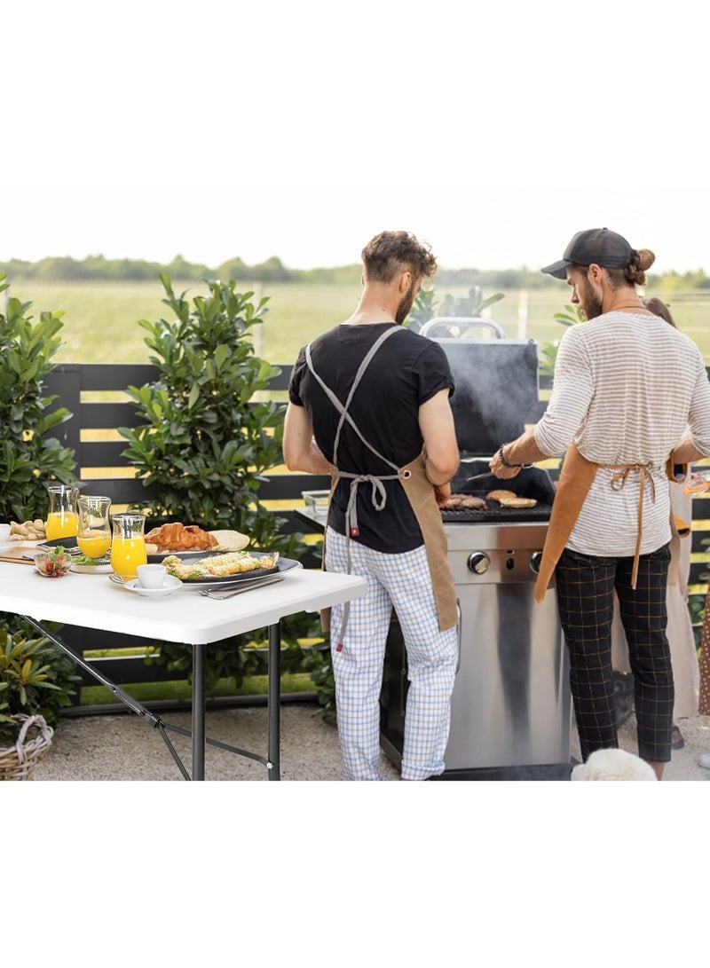 Generic White Folding Table – 180 cm (70.8 inch) Camping and Picnic Table with Steel Frame – Heavy Duty and Portable Design - Image 5