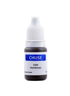 Chuse Microblading Ink Permanent Makeup Pigment 0.35Oz/10Ml Eyebrow Ink Microblading Pigment For Eyebrow Eyeliner (C294 Dark Brown)  - Image 1