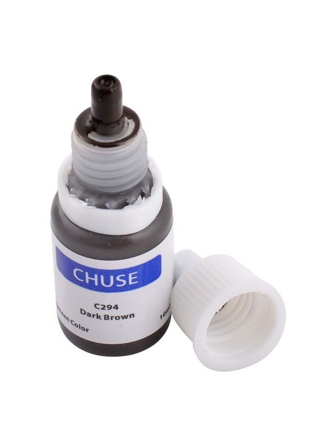 Chuse - Microblading Ink Permanent Makeup Pigment 0.35Oz/10Ml Eyebrow Ink Microblading Pigment For Eyebrow Eyeliner (C294 Dark Brown) - Image 1