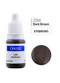 Chuse Microblading Ink Permanent Makeup Pigment 0.35Oz/10Ml Eyebrow Ink Microblading Pigment For Eyebrow Eyeliner (C294 Dark Brown)  - Image 2