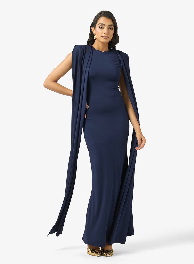 Khizana Dress With Exaggrated Sleeves - Image 4