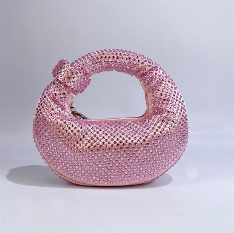 Women's Retro Crystal Rhinestone Abacus Small Handbag - Image 1