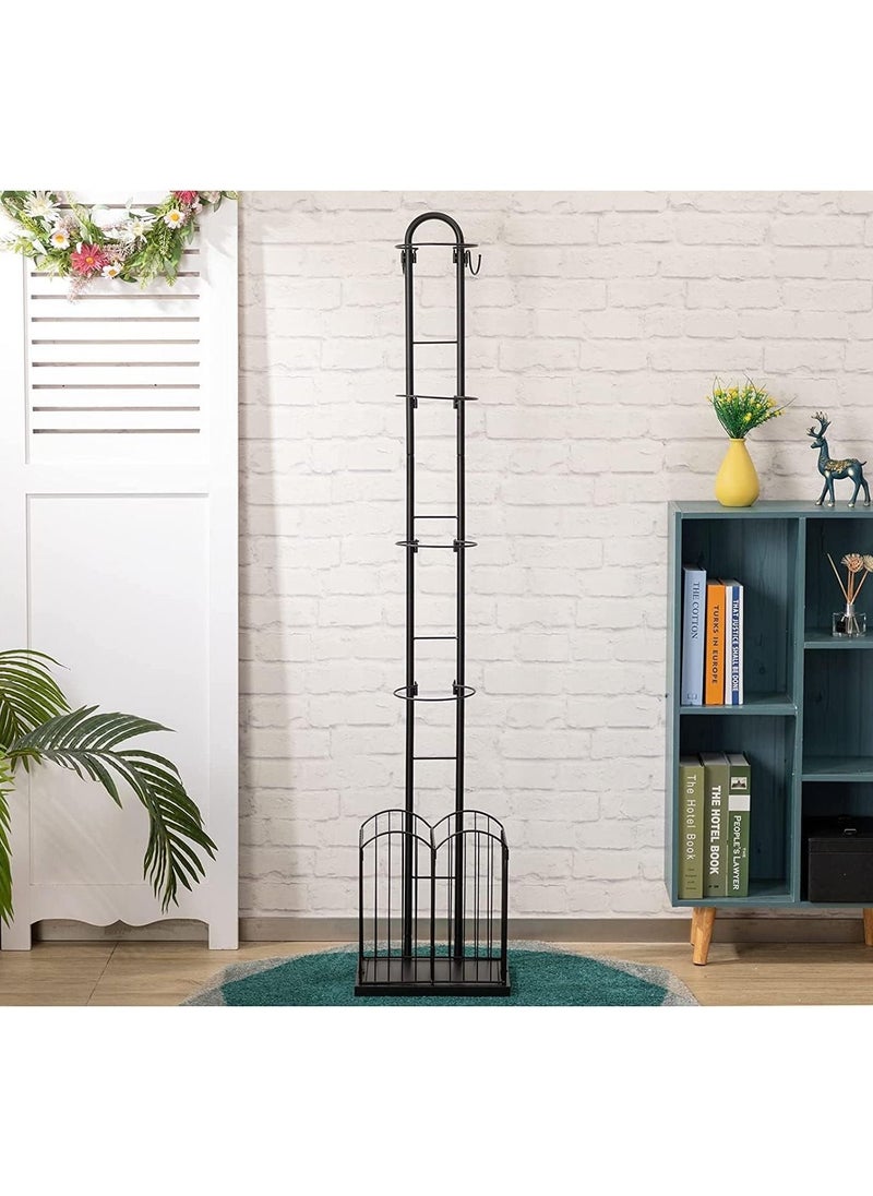 Royal Polar Basketball Display Rack with Storage Basket for Household, Sports Equipment Rack Garage Sports Organizer Display Stand for Balls  - Image 5