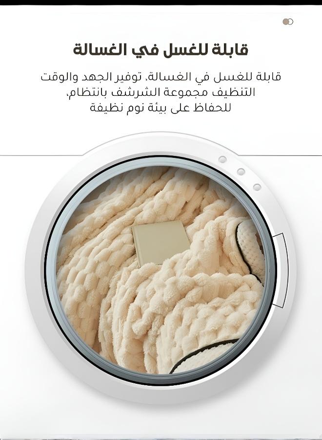 High-Density Double-Sided Warm Blanket with Soothing Texture - Image 4