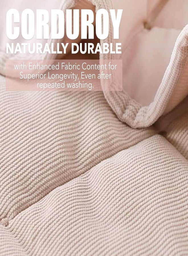 كاسينتيكس طقم لحاف كاسينتكس بحجم كوين - 3 قطع من قماش الكوردروي الوردي مع أغطية وسائد - مفروشات ناعمة وخفيفة الوزن ومتينة لراحة طوال العام - Image 5