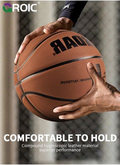 GROIC Basketball  Standard Offical Indoor Outdoor Basketball Leather Game Basketball Game Training Universal Basketball Outdoor Sports Goods  - Image 3