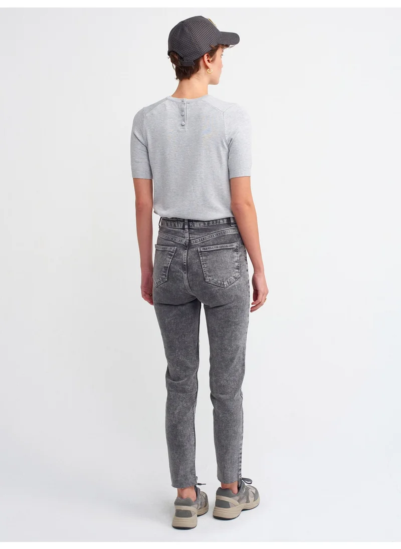 ديلفين 4301 Front Slit Lycra Trousers Gray