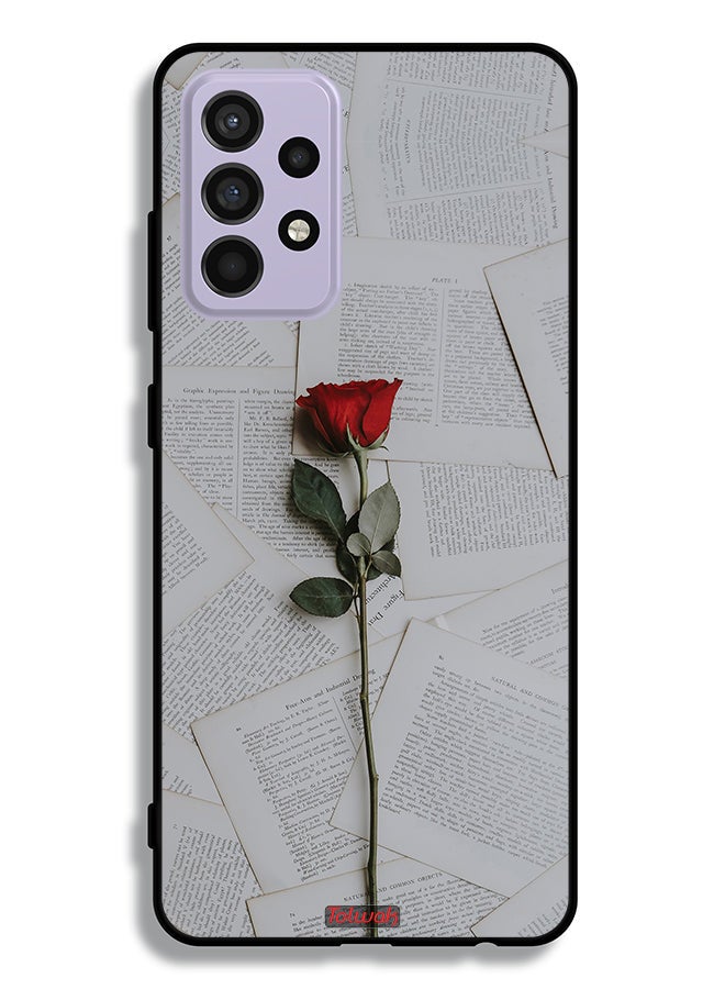 Tolwak Samsung Galaxy A52s 5G Protective Case Cover Rose On Papers - Image 1