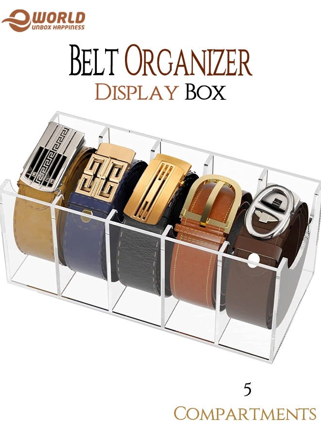 Eworld Acrylic Belt and Makeup Organizer  Display Storage for Shelf  Drawers  - Image 1