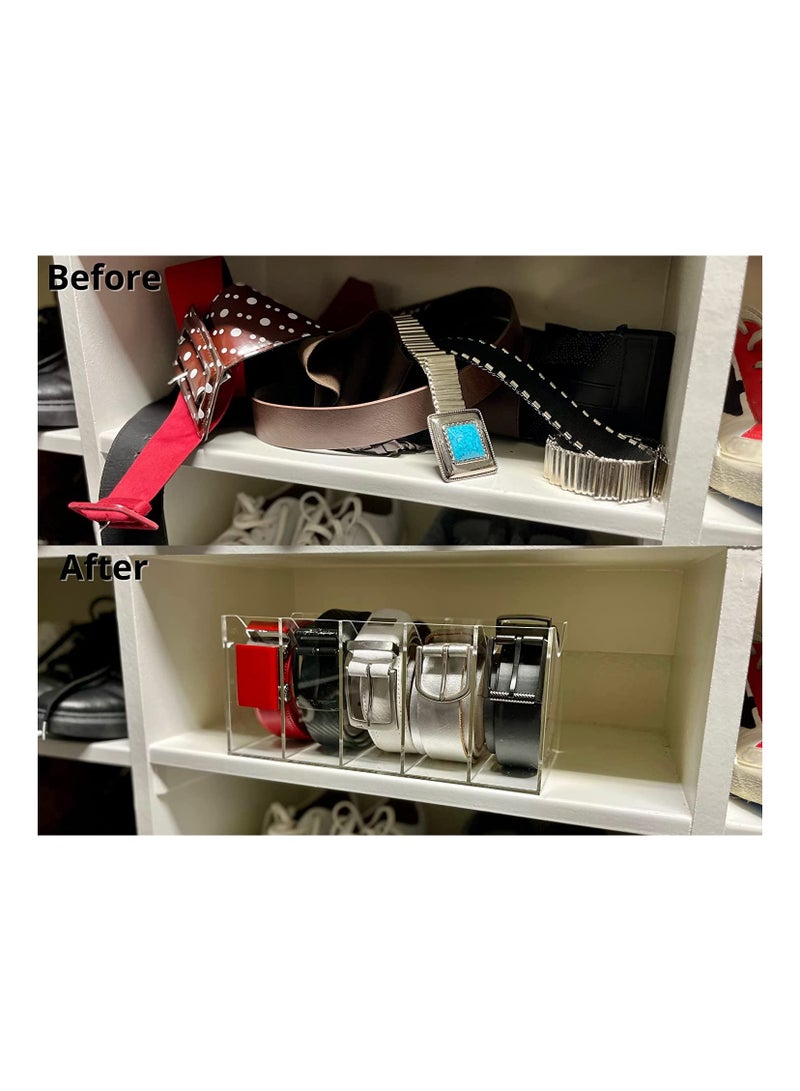 Eworld Acrylic Belt and Makeup Organizer  Display Storage for Shelf  Drawers  - Image 5