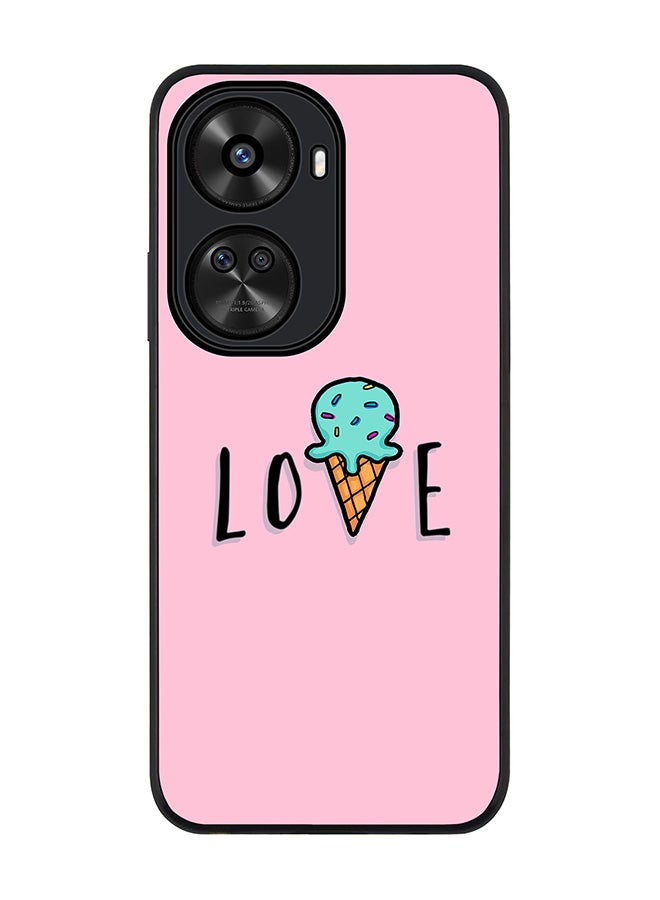 Stylizedd Rugged Black edge case for Huawei nova 12 SE / Huawei nova 11 SE 4G, Slim fit Case Flexible Anti Drop TPU Gel Thin Cover - LoveIcecream Cone - Image 1