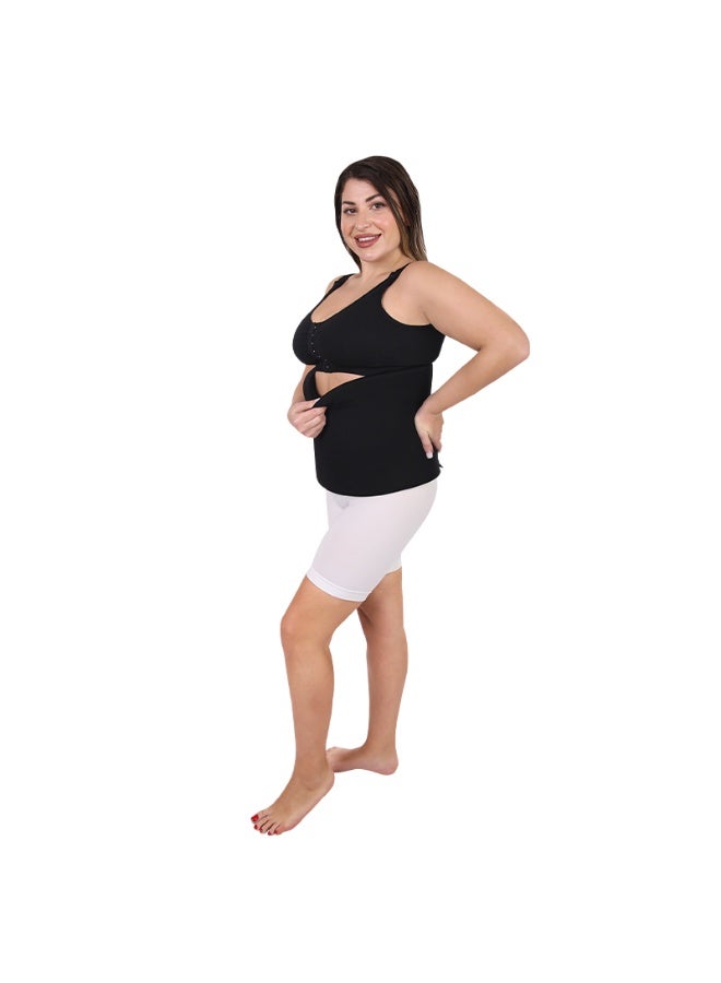 Sedra Shapely Medical foam compression belt for post-operative abdominal and waist support; adjustable medical binder with strong Velcro for women, black - Image 1