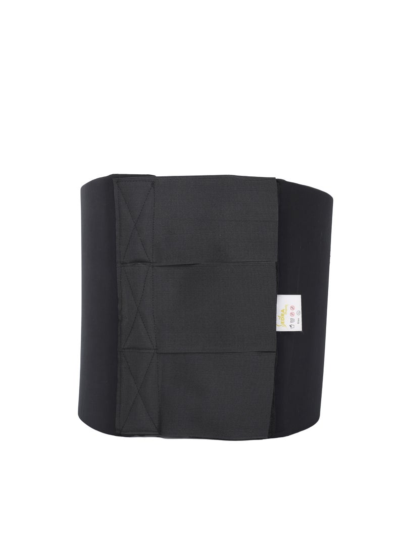 Sedra Shapely Medical foam compression belt for post-operative abdominal and waist support; adjustable medical binder with strong Velcro for women, black - Image 2