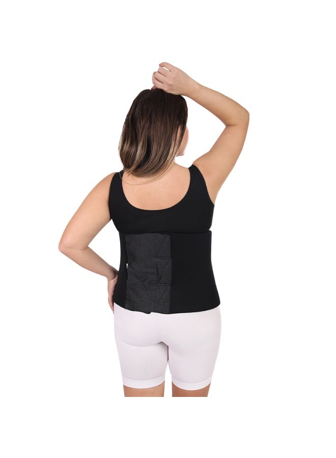 Sedra Shapely Medical foam compression belt for post-operative abdominal and waist support; adjustable medical binder with strong Velcro for women, black - Image 3