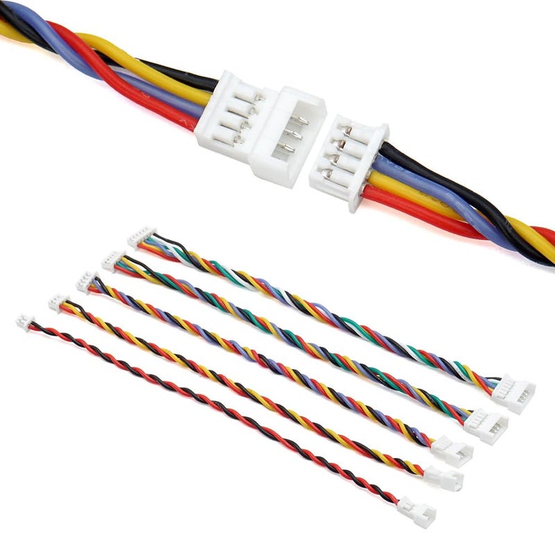 elechawk 1.25mm Male and Female Connectors Socket and Plug with Pre-Crimped Cables Compatible with JST Molex PicoBlade 1.25 for Pixhawk Silicone 13cm Wire (Male and Female) - Image 5