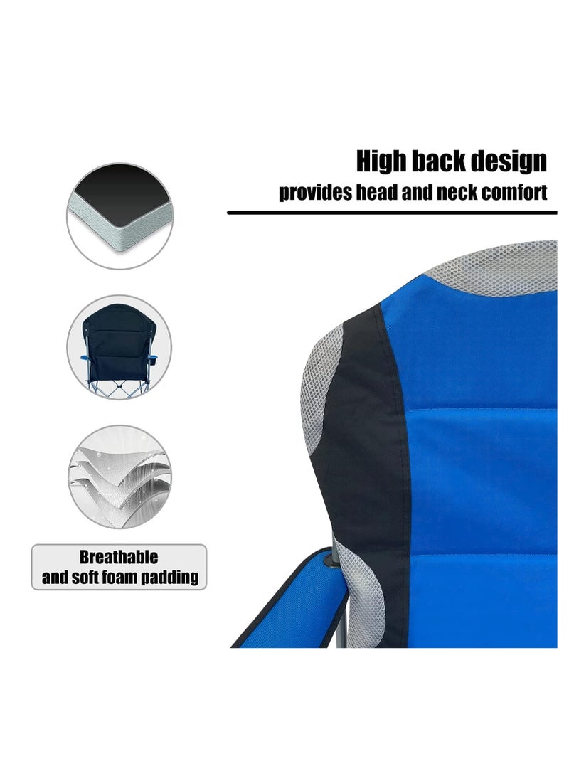 GO2CAMPS Folding Camping Chair With Cup Holder Heavy Quality-Blue | Sadu Chair | Foldable Chair | Garden Chair | Fishing Chair | Travel Chair | Picnic Chair - Image 3