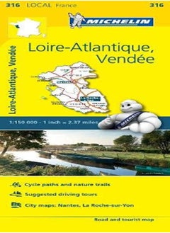 Loireatlantique Vendee Michelin Local Map 316 Map by  Paperback
