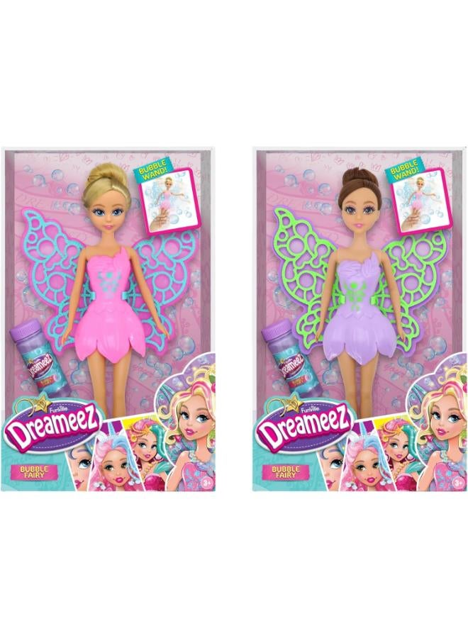 Dreameez Bubble Fairy Dolls Playset 2 Assorted Colors, 29 cm Height