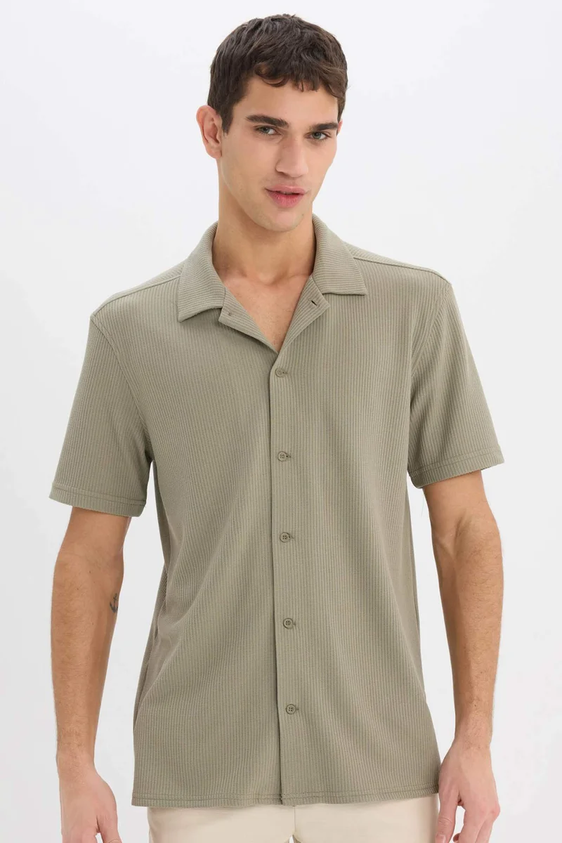 DeFacto Regular Fit Polo Collar Short Sleeve Shirt