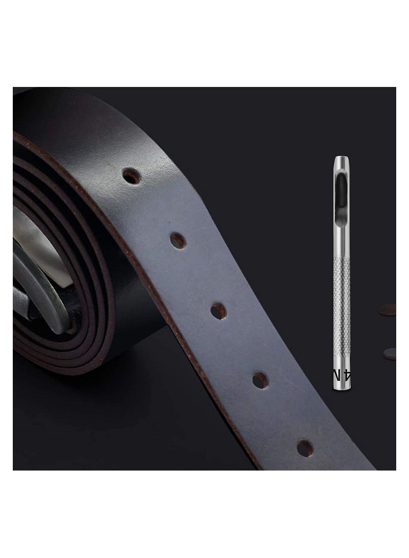 NIBEMINENT Leather Punch Tool Stitching for Watch Band Gasket Belt Fabric Canvas Paper Plastics 6 Hole  - Image 5