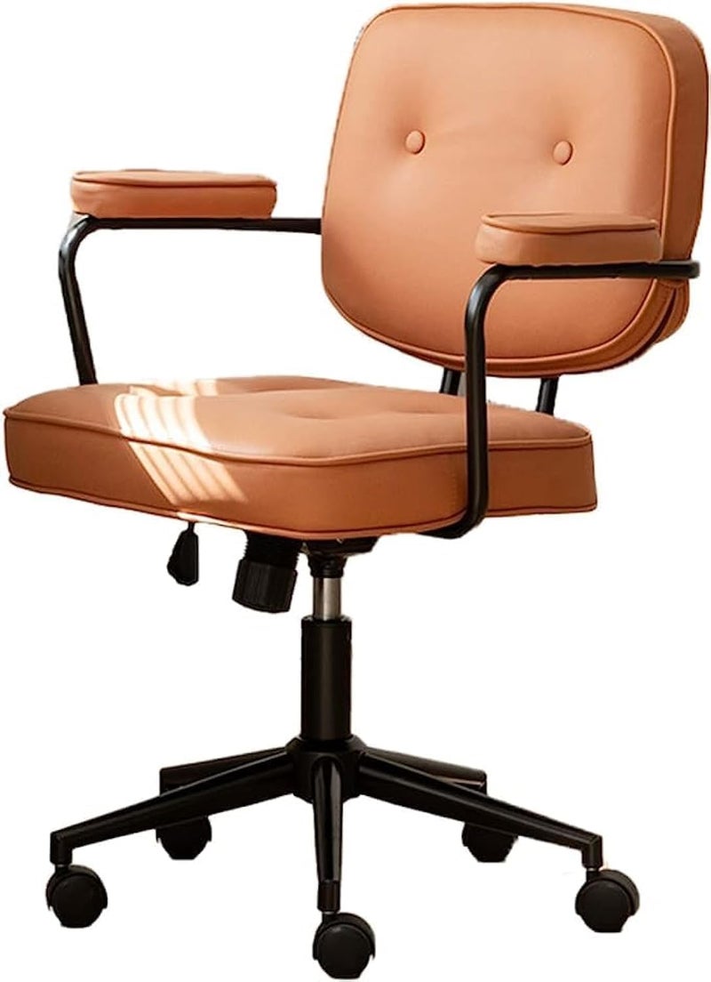 LIMOS Home Office Desk Chairs,Technical Cloth Fabric Computer Chair with Padded Armrests Back Support,Swivel Office Chair for Adults, Teen (Orange) - Image 1