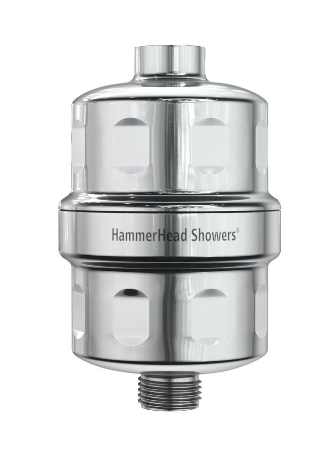 HammerHead Showers مرشح رأس الدش المعدني الصلب من هامر هيد® - مرشح دش KDF 55، مرشحات دش عالمية عالية الضغط لإزالة المواد الكيميائية السامة - يزيل الكلور والمعادن الثقيلة - كروم - Image 1