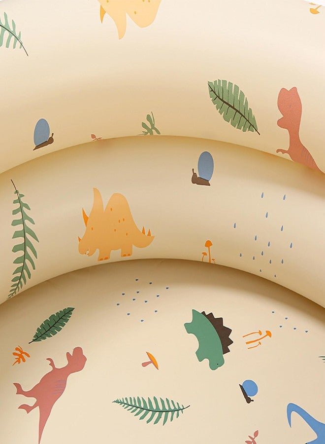 JAOCDOEN Inflatable Pool Baby Retro Blow Up Swimming Pool Family Cute Thickened Water Pool (Beige Dinosaur) - Image 5