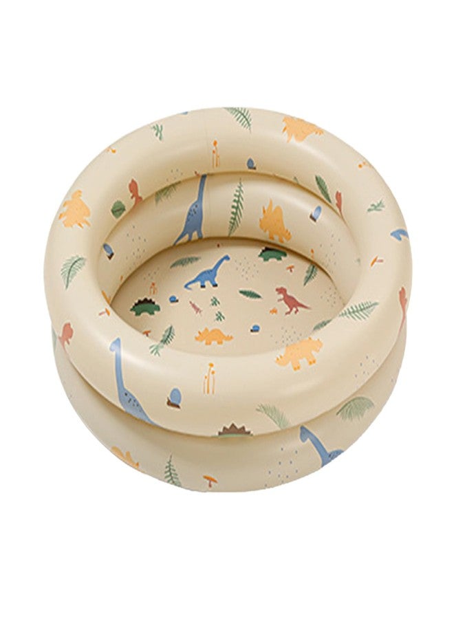 JAOCDOEN Inflatable Pool Baby Retro Blow Up Swimming Pool Family Cute Thickened Water Pool (Beige Dinosaur) - Image 1