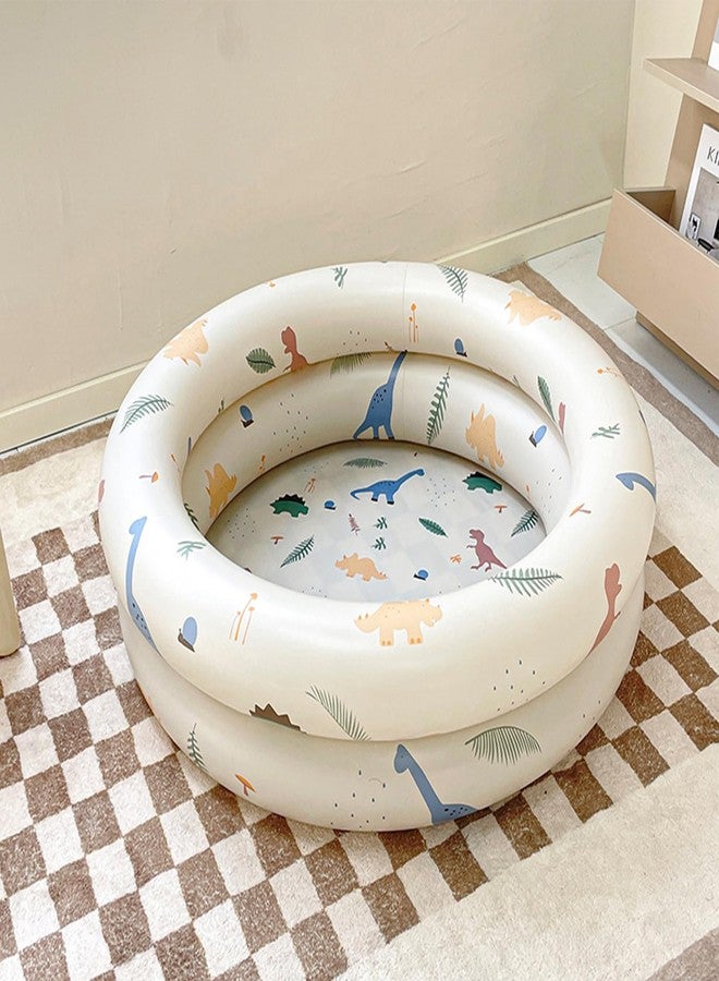 JAOCDOEN Inflatable Pool Baby Retro Blow Up Swimming Pool Family Cute Thickened Water Pool (Beige Dinosaur) - Image 3