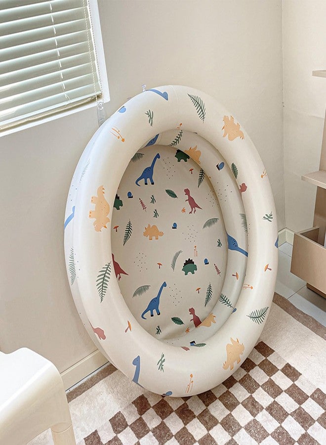JAOCDOEN Inflatable Pool Baby Retro Blow Up Swimming Pool Family Cute Thickened Water Pool (Beige Dinosaur) - Image 2