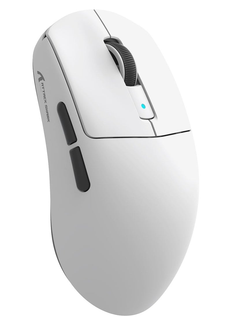 Attack Shark R6 Wireless Gaming Mouse,38G Ultra-Lightweight Trip-Mode 2.4G/USB-C/Bluetooth Mouse Gaming with PAW3950MAX Sensor,42000 DPI,50G Accelerated Speed for PC/Laptop/Mac PC/Laptop/Mac -White  - Image 1