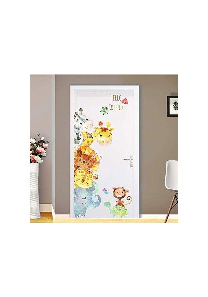 Finduat Cartoon Animals Wall Stickers for Kids - Image 5