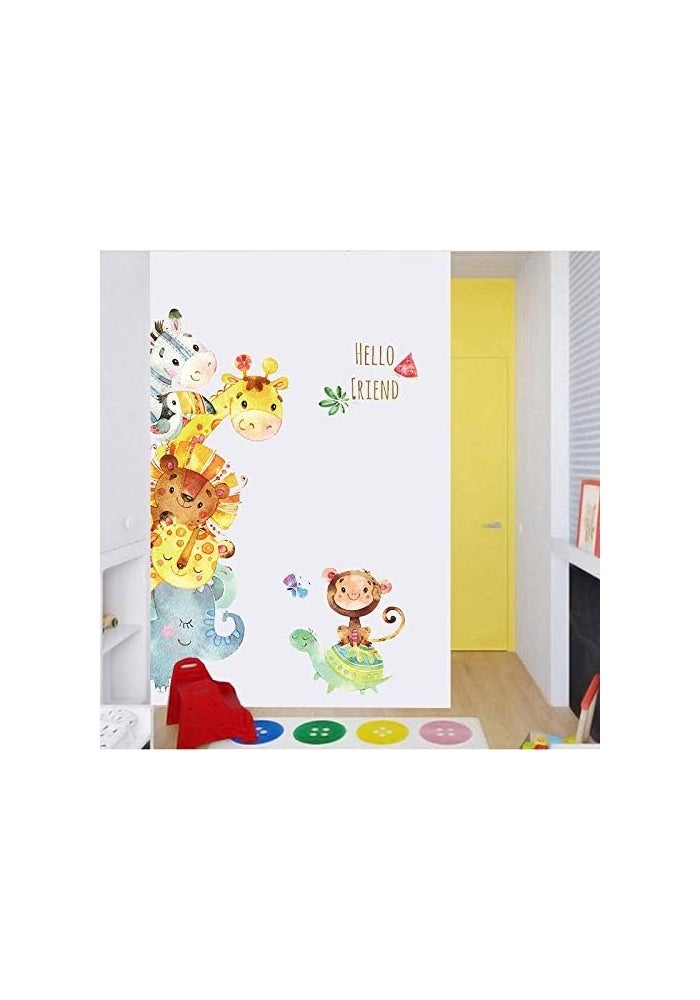 Finduat Cartoon Animals Wall Stickers for Kids - Image 3