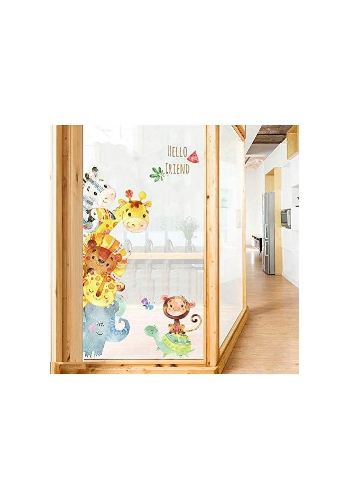 Finduat Cartoon Animals Wall Stickers for Kids - Image 4