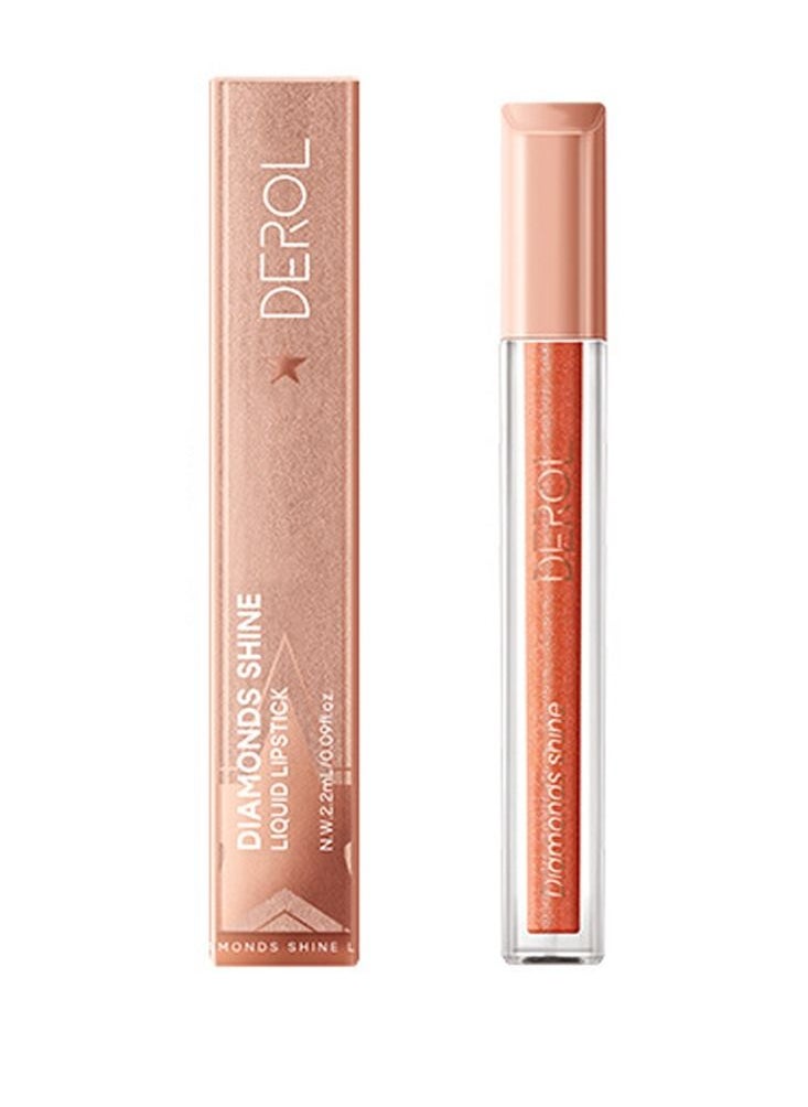 DEROL Liquid Lipsticks Diamond High Shine Makeup For Women Velvet Long Lasting Waterproof Highly Pigmented Colour Quick-Drying, Smudge-Proof, Nourishes, Conditions,Ultra Soft Moisturizer  - Image 1