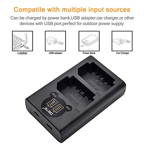 DSTE 2-Pack NP-FZ100 + Dual LCD Battery Charger Compatible with Sony A7IV, A7 III, A1, A7C, A7R III, A7R IV, A9, A9 II, A6600, A6700, Alpha 9S, A7R3 A7S III, ZV-E1, FX3, FX30 Camera - Image 5