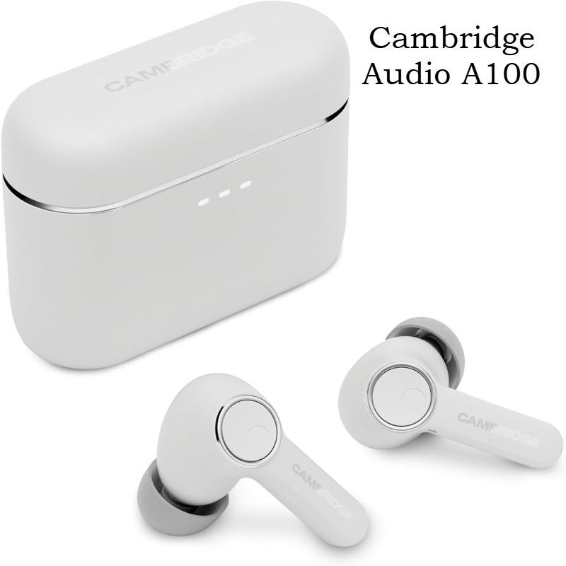 Cambridge Audio Melomania A100 True Wireless Earbuds, Adaptive Anc, Bluetooth aptX Lossless, White - Image 1