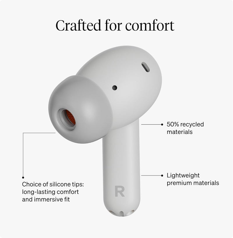 Cambridge Audio Melomania A100 True Wireless Earbuds, Adaptive Anc, Bluetooth aptX Lossless, White - Image 4