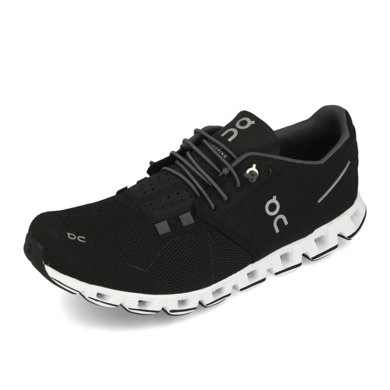 On Women's Cloud Sneakers, Black/White, 10.5 Medium US - Image 1