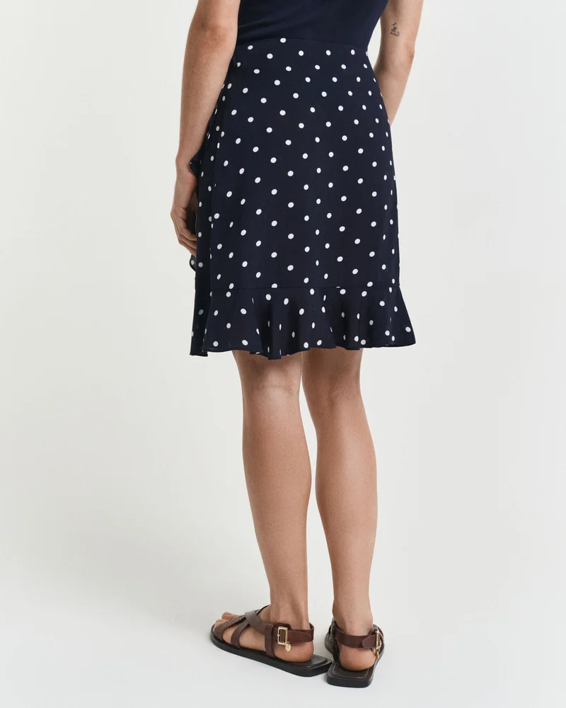 GANT Dot Print Frill Skirt
