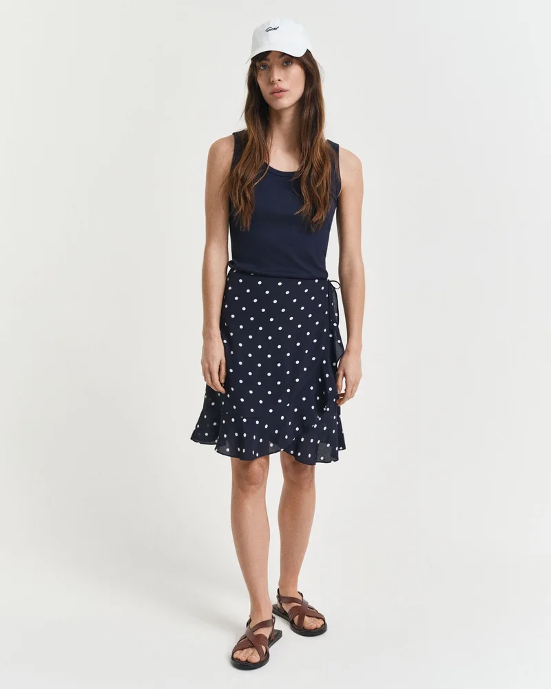GANT Dot Print Frill Skirt