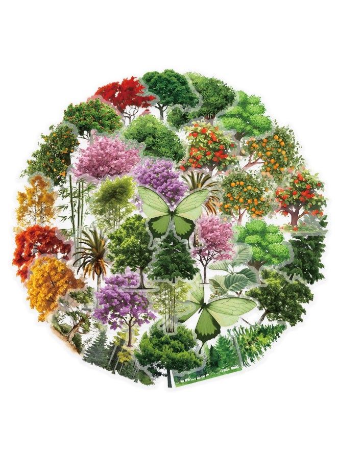 NIBEMINENT 50 Pcs Jungle Secret Words Deco Kit Waterproof Stickers, High Definition Printing Bright Colors, Suitable for Laptop Skateboard Luggage Water Bottle Guitar DIY - Image 1