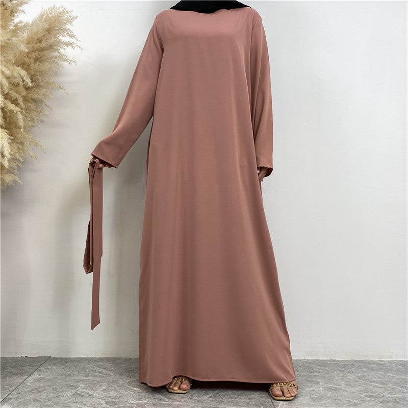 مونيكا فاشون فستان بسيط يناسب جميع المناسبات بأكمام طويلة ولون واحد - Image 2