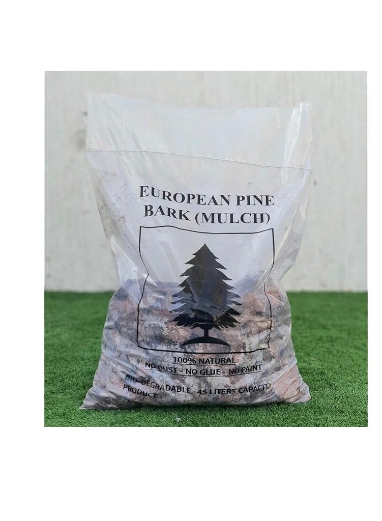TJMR European Garden Wood Mulch Pine Bark 45Ltr- 7Kg 5-7cm Made from Pine Bark is an Excellent Choice for Garden Landscaping Soil Health and Plant Protection. - Image 2