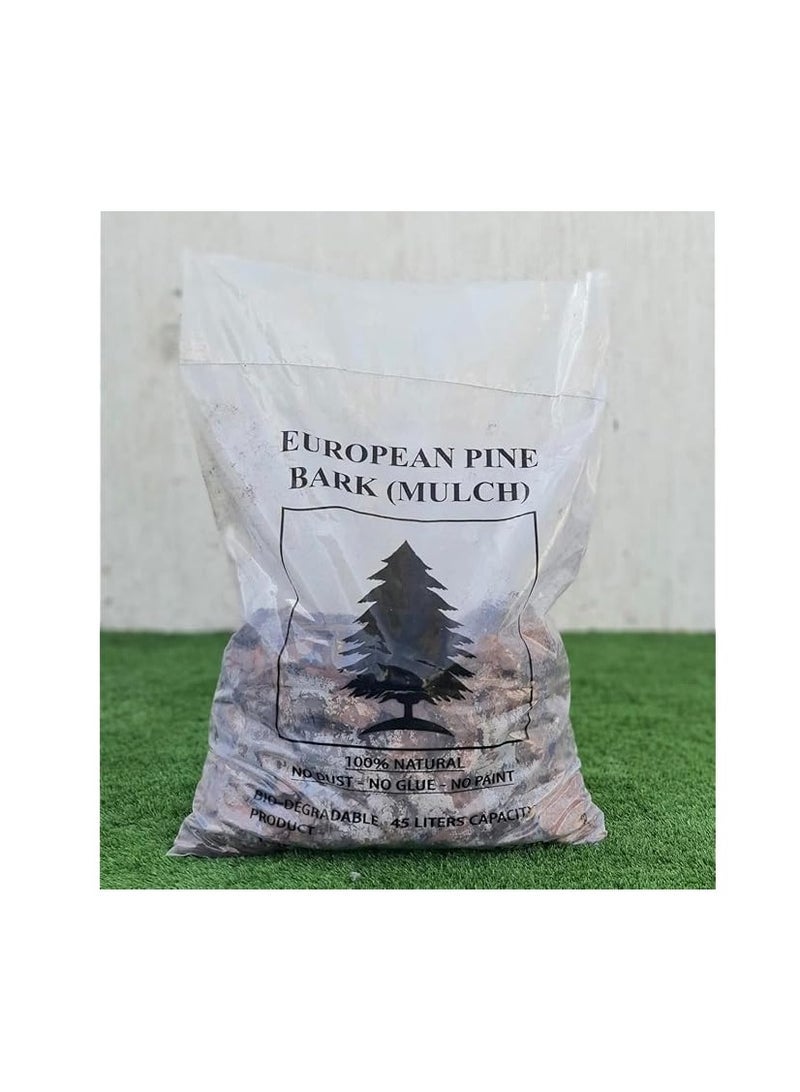 TJMR European Garden Wood Mulch Pine Bark 45Ltr- 7Kg 5-7cm Made from Pine Bark is an Excellent Choice for Garden Landscaping Soil Health and Plant Protection. - Image 3