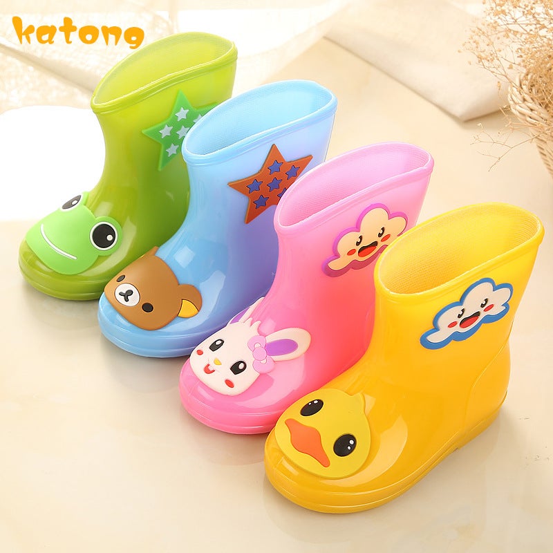 Cartoon Children'S Rain Boots Boys And Girls Baby Rain Boots Non-Slip Princess Cute Kindergarten Water Shoes Cover Children Rubber Shoes - Image 2