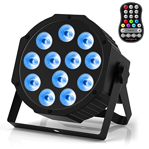 HOLDLAMP Rechargeable Par Lights RGBW 4-in-1 LED Uplights Battery Powered Stage Lights, HOLDLAMP DJ Lights Sound Activated with Remote & DMX Control for Festival Party Event Wedding Bar Church - Image 1