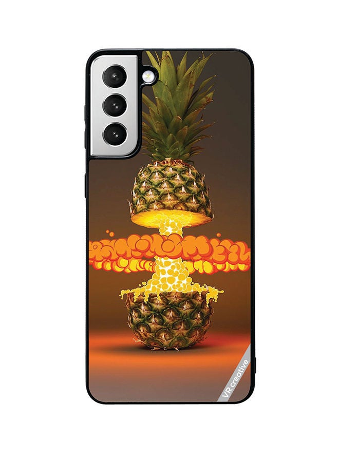 VR CREATIVE Protective Case Cover For Samsung Galaxy S22 Plus 5G Fire Pineapple Design Multicolour - Image 1