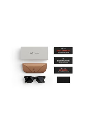 RAY-BAN Wayfarer (Gen 1) Matte Black Frame Gradient Graphite Lens Standard High Bridge Polar Gradient Graphite - view 5