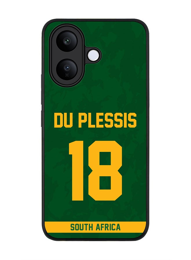 Stylizedd For vivo V60 Lite 5G / V60 Lite 4G Case,Slim fit Camera Protection, Shockproof Thin Phone cover  - South Africa Faf du Plessis, Jersey No 18 - Image 1